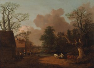 Milkmaidのある風景 作： Thomas Gainsborough